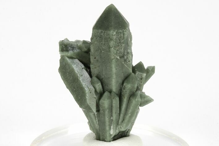 Green, Hedenbergite Included Quartz Cluster - Mongolia #226225